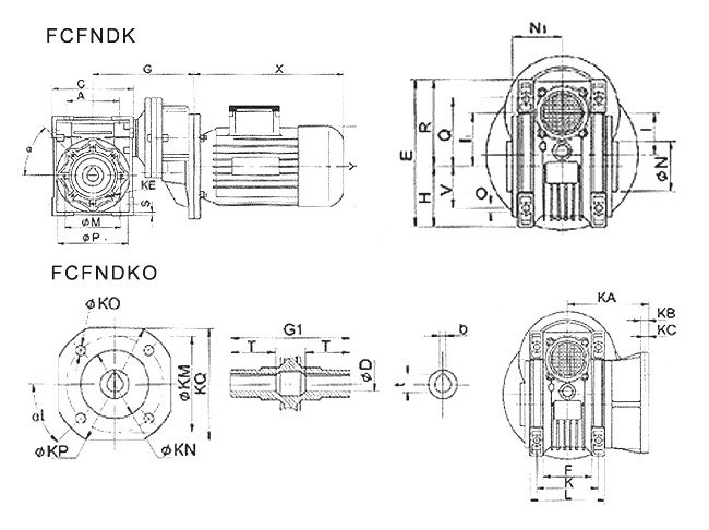 鋁合金殼雙級FCFN系列結構圖