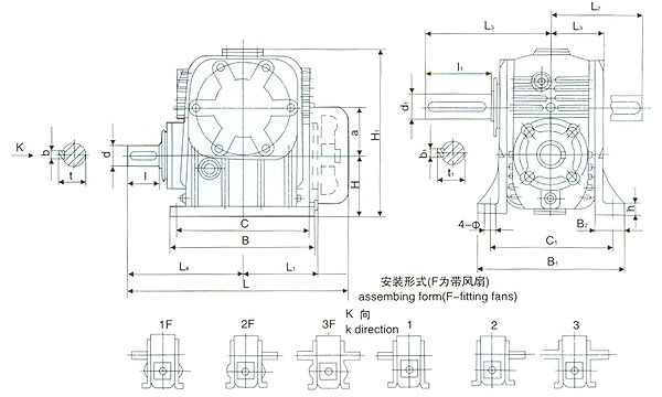 TPA平面包絡環面蝸桿減速機結構圖